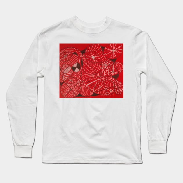 Chat caché Long Sleeve T-Shirt by Maryse Le Moing Art